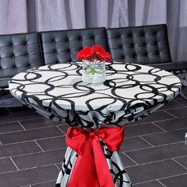 Fancy White and Red Fabric