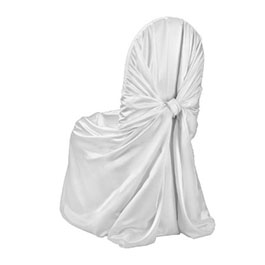 White Chair Cover Fancy Back
