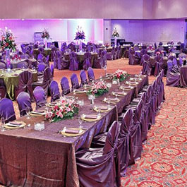 Pink Chair Covers in an Event Venue