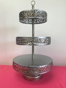 3-Tiered Silver Stand