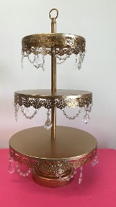 3-Tiered Gold Stand