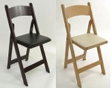 Wood Padded Folding Chair 