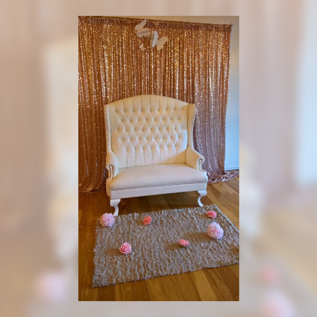 All White Love Seat All White Love Seat
