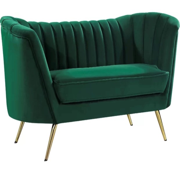 Green Velvet Love Seat Green Velvet Love Seat