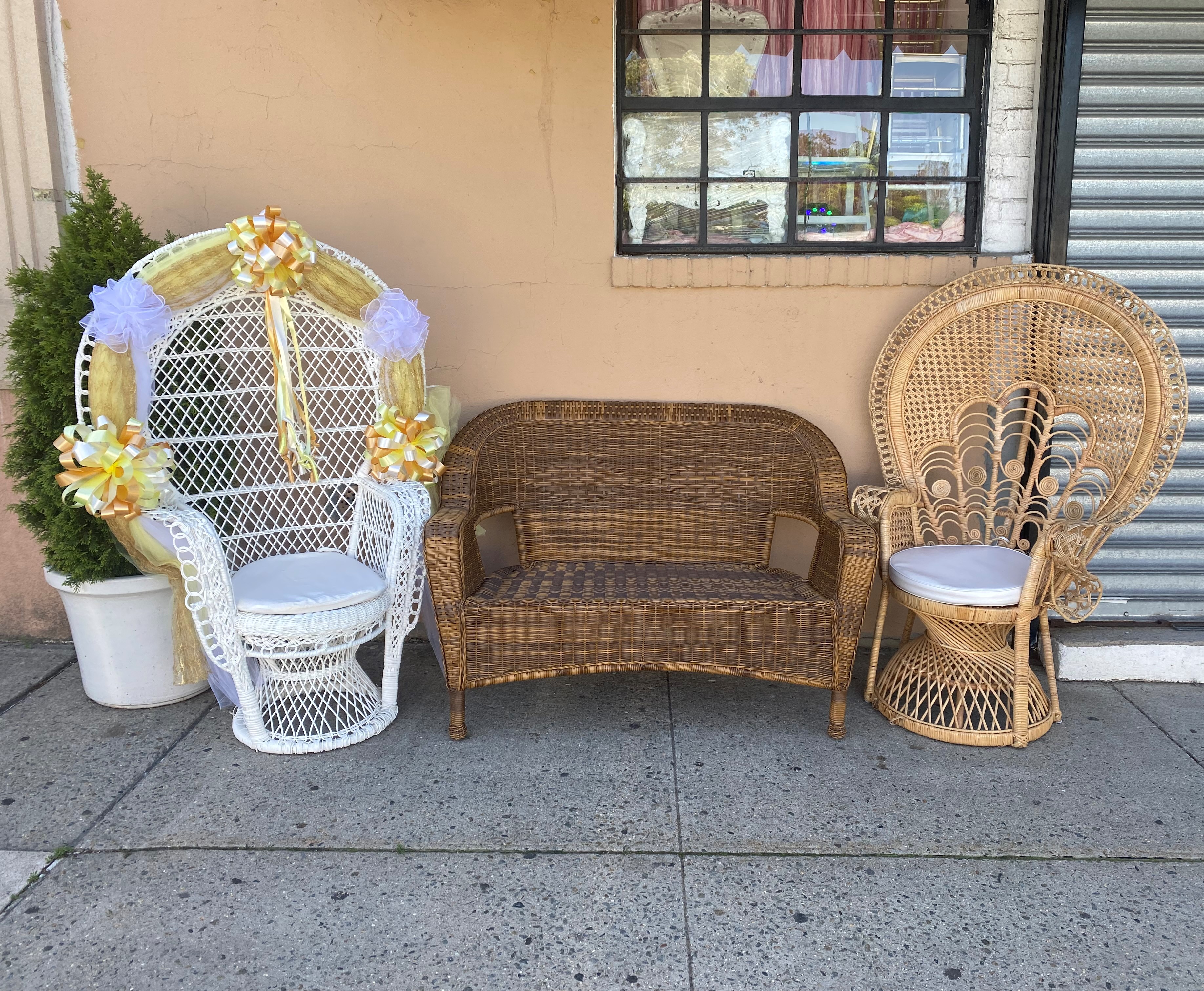 Wicker Bridal/Baby Shower Chairs