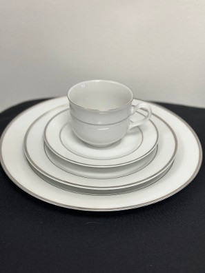 White With Silver Rim China