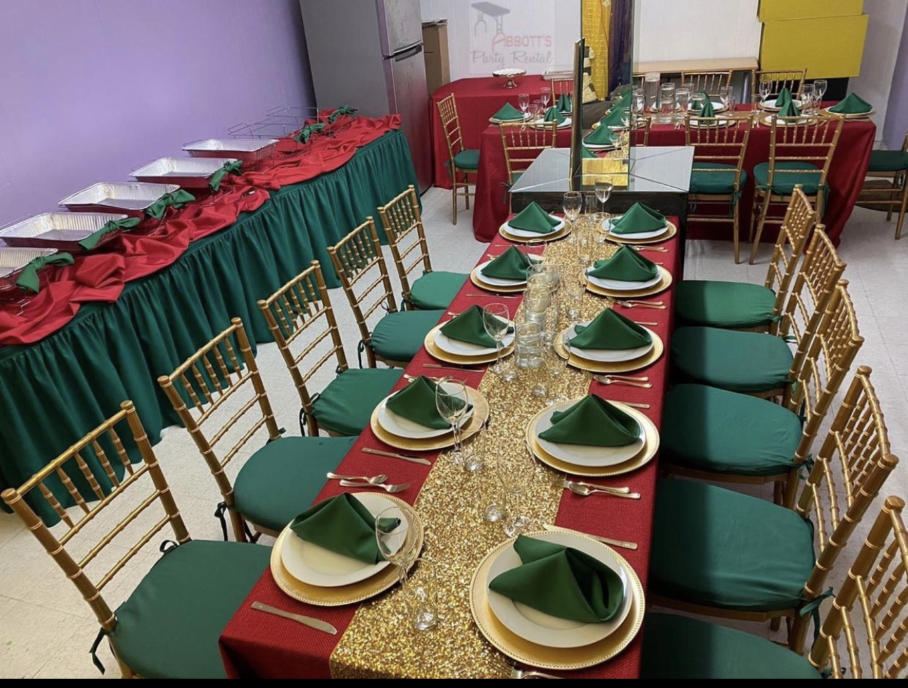 8' rectangle table